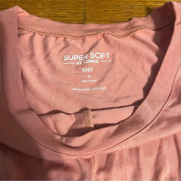 NEW Torrid At The Knee Super Soft Drape Front Skater Dress in Desert Sand Sz 4X - Picture 8 of 16